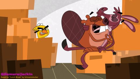 3boys anal anal_sex anthro asinus avian beaver bird box buck_(scaredy_squirrel) buckteeth canary container donkey duo equid equine finch furry furry_only gay grin hatton_(scaredy_squirrel) hi_res licking male male/male male_only mammal neck_lick nestor_(scaredy_squirrel) nipple_fetish nipple_pinch nipple_play on_model oscine passerine pinch rodent samuraijackin scaredy_squirrel schwanzstucker smile storage_room teeth text unnoticed voyeur yaoi