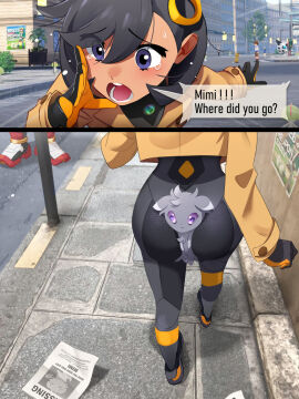 2020s 2025 absurd_res ass big_butt black_hair blush bodily_fluids bodysuit butt_sandwich clothed clothing coat dark_body dark_skin dumptruck_ass emma_(pokemon) espurr fat_ass female generation_3_pokemon generation_6_pokemon glalie group hair hi_res human humor jacket jpeg khyleri mammal matiere_(pokemon) matiere_(pokemon_legends:_z-a) nintendo nyasper onigohri pokemon pokemon_(species) pokemon_legends:_z-a purple_eyes sega shadow_the_hedgehog sonic_(series) sonic_the_hedgehog_(series) stuck_between_ass tears