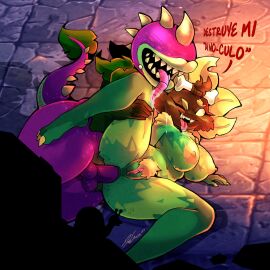 anal anal_sex anthro anthrofied ass ass_focus breasts cavewoman chomper_(pvz) cum danigrex2n female flora_fauna freckles male penis plant plant_girl plant_humanoid plantie plants_vs._zombies plants_vs_zombies popcap_games primal primal_sunflower_(pvz) primitive sidefuck sunflower_(pvz)