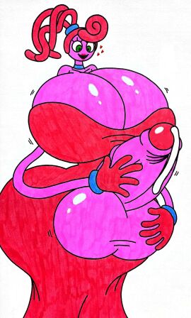 1futa 2022 balls big_breasts big_penis breasts cum cumming female fondling_balls futa_only futanari gigantic_breasts green_eyes huge_balls huge_cock intersex male mommy_long_legs penis pixiv poppy_playtime red_dress rkskfl source thick_thighs touching_own_penis uncensored_penis