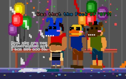 bear_mask bonnie_mask bonnie_masked_bully bunny_mask chica_mask chica_masked_bully covering_another's_eyes covering_eyes crying_child_(fnaf4) cum erection erection_in_panties erection_under_clothes evan_afton five_nights_at_freddy's five_nights_at_freddy's_4 freddy_mask_(fnaf) freddy_masked_bully fredrick_(fnaf) fritz_smith jeremy_fitzgerald mark_(fnaf) offscreen_sex semen simon_(fnaf) teenager text yuuki_momofox