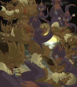 absurd_res anal anal_sex animal_genitalia animal_penis anus ass balls beach bevenom blush blush_lines bodily_fluids canine_genitalia canine_penis claws closed_eyes cum cum_in_mouth cum_inside cumshot drooling duo eevee eievui ejaculation fellatio generation_1_pokemon generation_7_pokemon genital_fluids genital_slit genitals hair hair_over_eye happy happy_sex hi_res licking looking_pleasured lying male male/male nagisa_(eievui) nintendo on_back one_eye_obstructed open_mouth oral pawpads paws penetration penile penis penis_lick poipole pokemon pokemon_(species) presenting presenting_hindquarters qrnrr raised_leg saliva saliva_on_penis saliva_string sandy_(eevee) sex snaggle_tooth sunset sweat sweatdrop tongue tongue_out ultra_beast