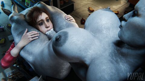 1futa 1girls 3d 3d_(artwork) artist_logo artist_name capcom claire_redfield fellatio female femsub futa_on_female futadom futanari irrumatio larger_futa larger_futanari monster monster_on_female ms._x resident_evil resident_evil_2 resident_evil_2_remake size_difference smaller_female violation voluptuous voluptuous_futa watermark yupal