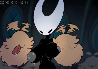 1girls :3 animated anthro areola ass big_areola big_breasts big_nipples blush breasts bug bug_girl butt cute cute_expression cute_face dat_ass female flea flea_(hollow_knight) hollow_knight hornet_(hollow_knight) huge_breasts ichduhernz insect_girl insectoid licking licking_breast licking_nipples loop looping_animation nipples no_sound perfect_loop saliva saliva_drip saliva_on_tongue saliva_trail salivating shiny shiny_skin sucking sucking_nipples tagme thighs tongue tongue_out video wholesome
