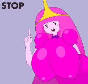 1girls adventure_time animated curvy doodlewill female huge_breasts looking_at_viewer princess_bubblegum smile tagme video
