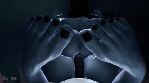 1boy1girl 3d animated feet_focus foot_fetish no_sound rayhuma tagme the_ring vaginal_penetration video yamamura_sadako