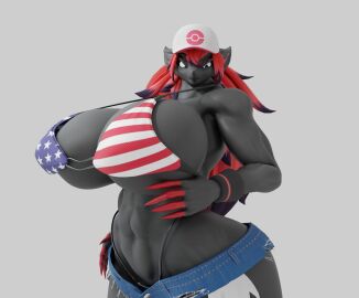 big_breasts breasts cleavage female furry huge_breasts muscular muscular_female oleanderin pokemon pokemon_(species) tagme thick_thighs wide_hips zoroark zoroark_(bom39)