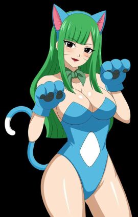 bisca_connell cat_ears cat_tail cat_whiskers cosplay fairy_tail female green-haired_female green_hair happy_(fairy_tail)_(cosplay) hfxpins neko