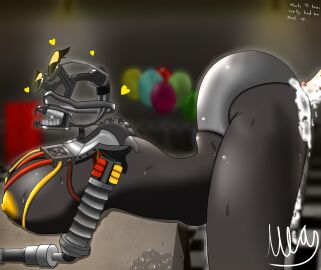 after_sex animatronic arnold_(fnaf) big_breasts bodily_fluids breasts cum cum_inside curvy_figure dialogue duo endoskeleton excessive_cum excessive_genital_fluids exposed_wires eye_roll female five_nights_at_freddy's five_nights_at_freddy's:_secret_of_the_mimic five_nights_at_freddy's:_security_breach genital_fluids genitals grey_body happy hi_res human humanoid leaking_cum machine male male/female mammal metallic_body nipples nude nude_female penis robot robot_humanoid scottgames sex signature steel_wool_studios sweat sweatdrop the_mimic_(fnaf) thick_thighs unknownlemon wire yellow_eyes