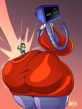 1boy 1girls 2024 2024s 2d anthro ass ass_in_dress ass_slap big_ass big_breasts big_butt bottom_heavy breasts bubble_ass bubble_butt clothing copepod dress fat_ass fat_butt female huge_ass huge_butt humanoid husband_and_wife jaeh jaehthebird karen_plankton large_ass large_butt looking_back male massive_ass massive_butt necklace pearl_necklace plankton_(species) red_dress robot robot_girl robot_humanoid screen_face sheldon_j._plankton size_difference slapping_ass spongebob_squarepants thick_ass thick_butt thick_thighs tv_head wide_hips