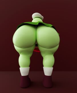 3d absurd_res amac145 ass_focus bbw dat_ass from_below peak-chan_(okgaki) scout_(peak) self_upload skirt thick_ass thick_thighs thong viewed_from_behind viewed_from_below