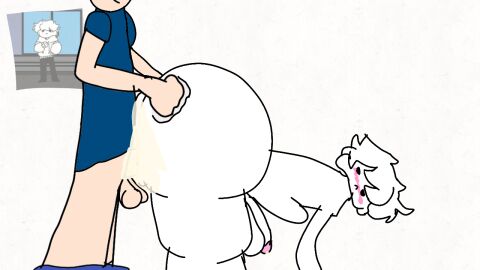 anal_sex ballsack big_ass big_penis cum cum_in_ass edward_morgan_(grangamer_series) femboy gay gay_sex grangamer_series hi_res high_quality high_resolution highres huge_ass huge_balls huge_cock pants_down reference_image shame shy video_game_character video_game_franchise waffles_(youtubersimulator) white_body white_hair youtubersimulator_(gamerproductions)