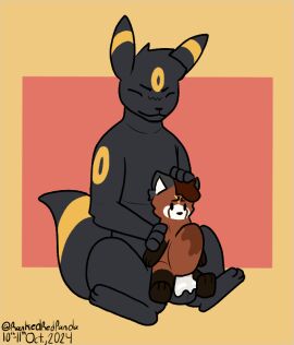 2024 animal_genitalia animal_penis balls black_body black_fur bodily_fluids bre_(rankedredpanda) canine_genitalia canine_penis cum cum_inside digital_drawing_(artwork) digital_media_(artwork) eeveelution ejaculation english_text feral fur generation_2_pokemon genital_fluids genitals male male_penetrating mammal nintendo nude penetration penile penis plushie plushie_penetrated plushophilia pokemon pokemon_(species) rankedredpanda sex signature simple_background solo tail text umbreon