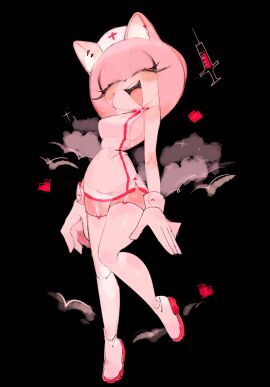 1girls 2d 2d_(artwork) amy_rose anthro black_background blush breasts clothed digital_media_(artwork) earrings female garter_straps gloves hedgehog leggings minidress nurse nurse_cap nurse_uniform piercing pink_hair sega short_dress short_hair sideboob smiling sonic_(series) sonic_the_hedgehog_(series) steam thigh_boots thigh_highs thighhighs thighs usa37107692