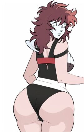 1girls armor ass ass_focus battle_armor big_ass big_butt black_leotard butt_focus eagle_marin eolia_34 fat_ass female female_focus female_only from_behind legs leotard long_hair looking_at_viewer masked masked_female pussy saint_seiya shounen_jump showing_ass showing_butt silver_saints solo_female solo_focus thighs voluptuous voluptuous_female wide_hips