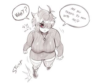 1girls ass aunt aunt_hellen_(insouwu) belly belly_button big_ass big_butt blush blushing boobs boobs_out boots breasts breasts_out chubby chubby_female collar eyebags female female_only giant_ass giant_breasts giant_butt hag insouwu massive_ass massive_breasts massive_butt mature mature_female milf no_bra oc original_character panties piercing piercings red_eyes red_panties short_hair sweater sweater_lift text text_bubble thick thick_ass thick_butt thick_hips thick_legs thick_lips thick_thighs thigh_highs thighhighs thighs tomboy tomboy_milf white_body white_skin