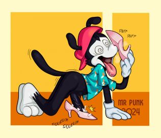 2024 3_toes 4_fingers animaniacs anthro balls black_balls black_body black_fur black_penis black_tail bodily_fluids clothing cum cum_in_shoe cum_inside dripping feet fingers foot_fetish footwear fur genital_fluids genitals gloves handwear hi_res high_heels humanoid_genitalia humanoid_hands humanoid_penis hypnosis inkblot male masturbation mind_control mrpunkmorph multicolored_body multicolored_fur musk open_mouth penis pervert pink_tongue red_nose shoe_fetish shoe_on_penis shoe_sniffing shoes smell smelling sniffing solo tail toes tongue tongue_out two-tone_body two-tone_fur wakko_warner warner_brothers white_body white_clothing white_fur white_gloves white_handwear