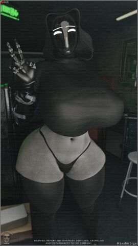 3d 3d_model big_breasts breasts breasts_bigger_than_head camera camera_pov camera_view female female_focus female_only hoodie looking_at_viewer maxsterbrge monster_girl peace_sign robot_girl robot_humanoid robotic_arm text thick_hips thick_legs thick_thighs tight_clothing tight_shirt watermark