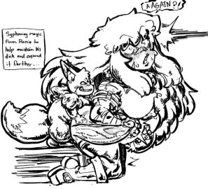 2023 alternate_version_at_source ambiguous_penetration anthro arm_ring ass ass_grab bandage bandaged_arm big_ass big_breasts big_butt big_penis blush bodily_fluids boots bottomwear bottomwear_down breasts butt_grab canid canine clothed clothing cum cum_inside defeated defeated_heroine doggy_style dominant dominant_male duo enlargement female footwear fox from_behind_position fur fur_tuft genital_fluids genitals hair hand_on_ass hand_on_butt human human_on_anthro humanoid internal interspecies jewelry kachooli kachooli_(ramia-yana) lactating larger_female male male/female male_dominating_female male_on_top mammal monster_on_female monster_on_human monster_on_top muscular muscular_arms muscular_female noahdoesart on_top pants pants_down partially_clothed penetration penile penis ramia-yana ramia_(ramia-yana) rough_sex scar scarred_face sex shocked short_stack size_difference slightly_chubby slightly_chubby_male small_dom_big_sub smaller_male smile smug smug_face speech_bubble standing_on_object stomach_bulge surprise surprised_expression sweat text thick_thighs tuft wide_eyed yelling