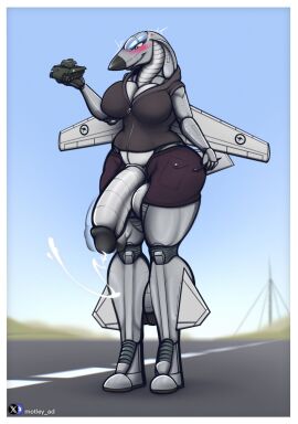 2025 absurd_res aeromorph aircraft aircraft_humanoid airplane anthro ass balls big_breasts big_penis blush bodily_fluids bottomwear breasts brush clothed clothing confusion cum digital_media_(artwork) ejaculation english_text futanari genital_fluids genitals hi_res hoodie humanoid_genitalia humanoid_penis intersex living_aircraft living_machine living_vehicle machine motley_ad not_furry penis scale_model sherman_(tank) shorts solo standing sweat sweatdrop tank_(vehicle) text thick_thighs throbbing throbbing_penis topwear vehicle wings