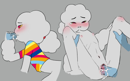 blowjob blush cartoon_network color colored cuntboy cuntboy/male cuntboy_focus cuntboy_penetrated curly_hair digital_drawing_(artwork) digital_media_(artwork) disembodied_hand disembodied_penis eyes_mostly_closed fellatio half-dressed half_naked hand_on_leg hand_on_penis hand_on_thigh hands_on_legs hands_on_thighs hi_res high_resolution highres intersex knee_blush legs legs_apart legs_held_open legs_up male memuramarimo mr._small naked nipples nude offscreen_character penetration penile penile_penetration penis penis_in_mouth penis_in_pussy pink_nipples ponytail pussy pussy_juice pussy_juice_drip pussy_juice_trail red_eyes saliva shirt simple_background skinny solo solo_focus spread_legs spreading sucking sucking_penis t-shirt tear tearing_up tears the_amazing_world_of_gumball vagina vaginal_fluids vaginal_insertion vaginal_juices vaginal_penetration vaginal_sex white_body white_hair