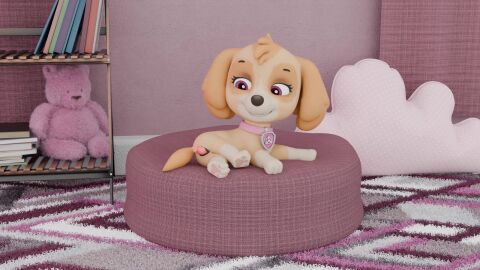 animated canine_genitalia canine_pussy close-up floating_dildo furry furry_only garbage god_awful looping_animation paw_patrol skye_(paw_patrol) tagme unknowndata_(artist) vaginal_penetration video