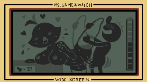 belly belly_button big_breasts black_and_grey blush breasts cum cum_in_pussy cum_inside female game_and_watch heart_symbol hearts_around_head kneehighs leg_grab leg_up legs long_nose male mr._game_and_watch ms._game_and_watch nipples pangotime penis penis_in_pussy pussy socks sweat sweatdrop tagme tongue tongue_out video_games