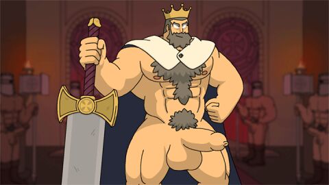 1boy 2d 2d_animation animated balls bara beard big_balls big_penis completely_nude facial_hair gay grizzlygamerdev hairy hairy_chest huge_balls huge_cock male male_focus male_nipples male_only male_pubic_hair masculine_male muscular muscular_male nipples nude nude_male penis pubic_hair robin_morningwood solo solo_male tyran_(robin_morningwood) yaoi