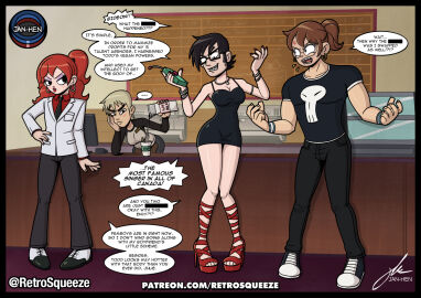 armbands barista blush body_part_swap bracelets cleavage coffee coffee_cup comic dialogue earrings envy_adams gender_transformation genderswap genderswap_(ftm) genderswap_(mtf) gideon_gordon_graves glasses head_swap headswap heels high_heels jan-hen julie_powers lipstick long_fingernails makeup male muscular muscular_male necklace painted_nails platform_heels ponytail red_hair retrosqueeze rule_63 scott_pilgrim scott_pilgrim_takes_off shiny_legs sideburns sneakers strappy_heels suit swearing tight_clothes tight_clothing tight_dress todd_ingram transformation tuxedo vegan