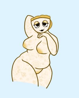 artist_request bbw breasts chubby_female dandy's_world female porcelain teacup teagan_(dandy's_world)