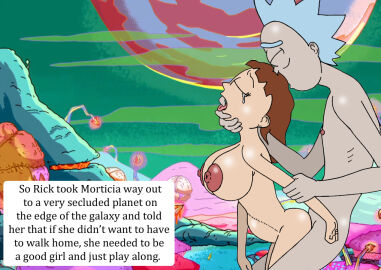 breasts female grandfather_and_granddaughter huge_breasts incest morticia_smith rick_and_morty rick_sanchez sbb