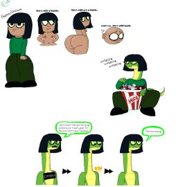 1girls 2025 4_fingers amateur_artist ass bald bald_female big_ass black_eyes breasts censor_bar censored censored_breasts censored_nipples comedy cute dark-skinned_female dark_blue_wig dark_skin eating fangs featureless_chest female flat_chest flat_chested flat_n_thick forked_tongue funny green_body green_eyes green_scales green_sclera human humanized humor js_paint looking_at_viewer looking_back mice mouse mouse_ears mouse_tail mr._y0-y0! ms_paint munch munching nuwa_(mr._y0-y0) original original_character popcorn_bucket reptile reptile_humanoid rodent rodent_ears rodent_tail scalie scalie_humanoid self_upload sharp_teeth shiny shiny_head sitting sitting_down sitting_on_floor sitting_on_ground slit_pupils snake snake_girl snake_tongue sweat sweatdrop sweating tagme talking_to_viewer wig year_of_the_snake