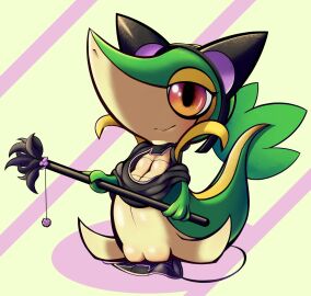 2024 biped bipedal_feral black_clothing black_headwear black_topwear black_underwear bra cat_ear_headband cat_keyhole_bra cat_keyhole_clothing cat_lingerie cat_toy cleavage_cutout clothing cutout eyelashes female feral generation_5_pokemon genitals glistening glistening_body glistening_eyes green_body headgear headwear hi_res holding_object jellli keyhole_bra keyhole_clothing keyhole_underwear leaf leaf_tail lingerie multicolored_body multicolored_clothing multicolored_eyes multicolored_headwear multicolored_underwear nintendo oversized_clothing oversized_topwear pokemon pokemon_(species) pupils pussy simple_background sitting smile snivy solo tail topwear two-tone_clothing two-tone_headwear two-tone_underwear underwear