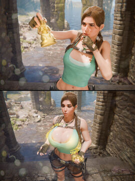 1girls 3d big_breasts breast_expansion breast_growth breast_growth_(enlargement) breast_inflation breasts busty call_of_duty call_of_duty_modern_warfare_2_(2022) call_of_duty_warzone cleavage comic female female_focus female_only hourglass_figure lara_croft lara_croft_(cod) large_breasts rhywlad small_breasts tagme tomb_raider wide_hips