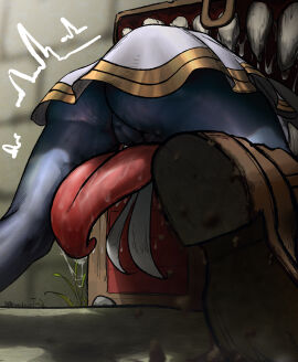 1girls ass ass_focus cameltoe chest female female_only frieren frieren_beyond_journey's_end frieren_stuck_in_a_mimic_(meme) huge_ass large_ass mimic mimic_chest self_upload sousou_no_frieren stuck tighs tongue touchme4lln8 wet white_hair