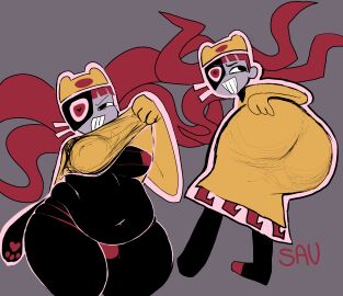 big_belly breasts chimor_mythology chubby_female dream_bbq ena_(series) female hi_sav huge_breasts latin_american_mythology mythology peruvian_female peruvian_mythology south_american_mythology tagme taski_maiden_(ena)