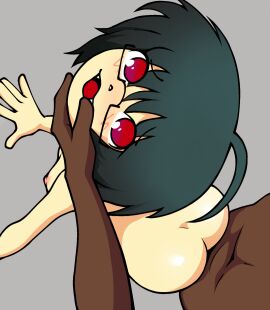 dark-skinned_male dark_skin enjoying female from_behind holding_face looking_at_viewer looking_back male oc original_character pounding_ass