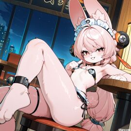 (titancore) ai_generated animal_ears animal_humanoid blush breasts bunny_ears bunny_girl bunny_tail cute_face cute_girl embarrassed female food grass_field hair_ornament happy laying_down little_bunny little_girl long_hair low_twintails maid maid_headdress maid_uniform monster_girl naked naughty_girl night nipples pink_fur playing ready_to_fuck red_eyes restaurant revealing_clothes small_breasts teasing_viewer thiren twintails video_game_character white_fur zenless_zone_zero zhao_(zenless_zone_zero)