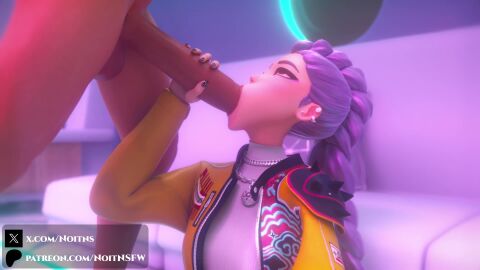 3d animated blowjob handjob handjob_while_sucking kpop_demon_hunters rumi_(kpop_demon_hunters) shorter_than_30_seconds sound tagme video