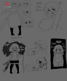 1boy 1other 2girls ambiguous_gender angry angry_expression angry_face big_breasts blood_on_knife breasts chara chara_(undertale) clothed clothed_female crying crying_with_eyes_open dialogue female fully_clothed fully_clothed_female hand_on_shoulder holding holding_knife holding_weapon hurt knife lore male nude nude_female peeing peeing_on_another peeing_self red_eyes sweater talking talking_to_another tear text touching touching_breast undertale undertale_(series) unknown_character weapon whitewo1f younger_female