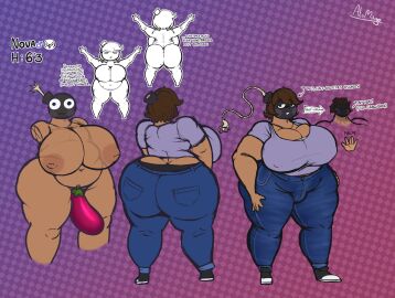 ass atomicmage big_ass big_ass_(male) bomb_head breasts busty_male male male_only male_with_breasts nova_(atomicmage)