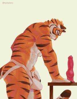 2024 abs absurd_res animal_dildo animal_sex_toy anthro ass bara biceps big_bulge big_dildo big_muscles big_penis bublelery bulge canine_dildo claws clothed clothing dildo epic_games erection erection_under_clothing felid fortnite frown fur furniture genitals hi_res huge_muscles humanoid_genitalia humanoid_penis imminent_masturbation jockstrap jockstrap_only knot male male_only mammal muscles muscular muscular_anthro muscular_male narrowed_eyes navel nipples oscar_(fortnite) pantherine pecs penis serratus sex_toy simple_background solo standing table tenting text thick_thighs tiger topless topless_anthro topless_male triceps tuft underwear underwear_only url white_background yaoi