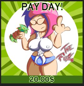 1girls artist_name big_breasts breasts character_(papa_louie) clothing female flipline_studios goth goth_girl nude nude_female papa_louie the_fox_(artist) video_games