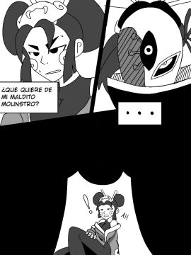 ! ... 2girls black_hair brawl_stars brawler comic dialogue el_que_limpia exposed_shoulders female female_focus female_only fully_clothed kaze_(brawl_stars) monochrome nervous on_floor self_upload shukuteki_tara spanish_text sweat tagme tara_(brawl_stars) text