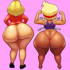2girls ass ass_bigger_than_head ass_focus big_ass big_booty blonde-haired_female blonde_hair bottom_heavy bottomless bubble_ass bubble_butt carol_(ok_k.o.!_let's_be_heroes) carol_kincaid clothing edit fat_ass female female_only huge_ass human large_ass large_thighs massive_ass milf n-kosi n-kosi_(coloring) ok_k.o.!_let's_be_heroes rear_view rita_loud the_loud_house thick_ass thick_legs thick_thighs thunder_thighs wide_hips