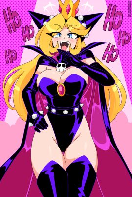 1girls bangs blonde_hair blue_eyes cape cleavage crown female female_only leotard mario_(series) mario_tennis nicolasgravelqc nintendo solo tagme thick_thighs voluptuous wapeach white_skin wide_hips