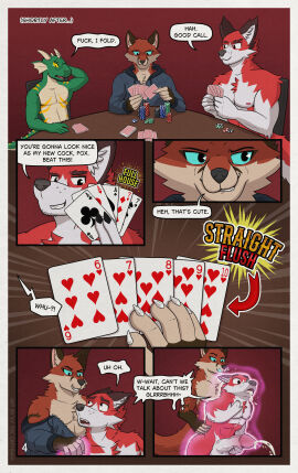 absurd_res anal anal_sex animal_genitalia animal_penis archy_fox attribute_theft balls barbell_piercing bet big_balls big_penis blush bodily_fluids canid canine canine_genitalia canine_penis canis card clothed clothing cock_transformation comic competition cum cum_from_mouth cum_in_mouth cum_inside cum_through cum_while_penetrated cumshot devious_grin dialogue dipstick_ears dragon ear_markings eight_of_clubs eight_of_diamonds ejaculation english_text erection eyeshadow eyewear fear_boner femboy fingerless_(marking) fingerless_gloves_(marking) five_of_clubs five_of_diamonds four_of_clubs four_of_diamonds four_of_spades fox fur fur_markings furniture genital_fluids genitals glasses gloves_(marking) glowing glowing_eyes glowing_tongue green_body group group_sex hand_on_hip hand_on_shoulder hands-free hi_res horn inanimate_transformation knot knotted_penis kobold kymaequ lost_bet magic makeup male male/male male_penetrated male_penetrating male_penetrating_male mammal maple_(ky) markings multicolored_ears muscular muscular_male mythological_creature mythological_scalie mythology nine_of_clubs nipple_barbell nipple_piercing nipples nude open_mouth partially_clothed penetration penis piercing playing_card poker poker_chip poker_table questionable_consent reptile scales scalie sentient_penis seven_of_diamonds seven_of_hearts seven_of_spades sex sexual_competition sexual_fight simple_background sitting size_difference size_theft smile speech_bubble spontaneous_ejaculation story story_in_description surprised surprised_face table tail tattoo teeth ten_of_diamonds text threesome tongue topwear transformation trio two_of_diamonds two_of_hearts wolf womb_tattoo worried worried_look zooks_(character)