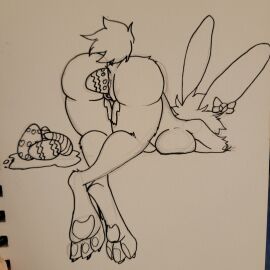 1girls absurd_res accessory anthro ass big_ass big_butt big_feet birth bodily_fluids bow_ribbon breast_squish breasts bubbles_(skellertom) egg egg_in_pussy egg_laying feet female female_only fluffy fluffy_tail foot_focus furry genital_fluids genitals hair_accessory hair_ribbon hairbow hi_res lagomorph leporid looking_away mammal pawpads presenting presenting_hindquarters pussy rabbit rear_view ribbons skellertom solo squish tail traditional_media vaginal_fluids vaginal_penetration
