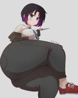 bbw big_ass big_butt big_thighs caked_up dragonmaid elma_(dragon_maid) fat_ass fat_butt kobayashi kobayashi-san_chi_no_maidragon sitting thick_ass thick_legs thick_thighs wide_hips