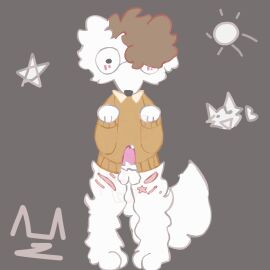 borzoi brown_hair canine dream_smp dsmp fenicedfuoco furry little_penis male male_only mcyt minecraft_youtubers penis puppy self_harm_scars selfharm_scars twitch.tv white_fur wilbur_soot